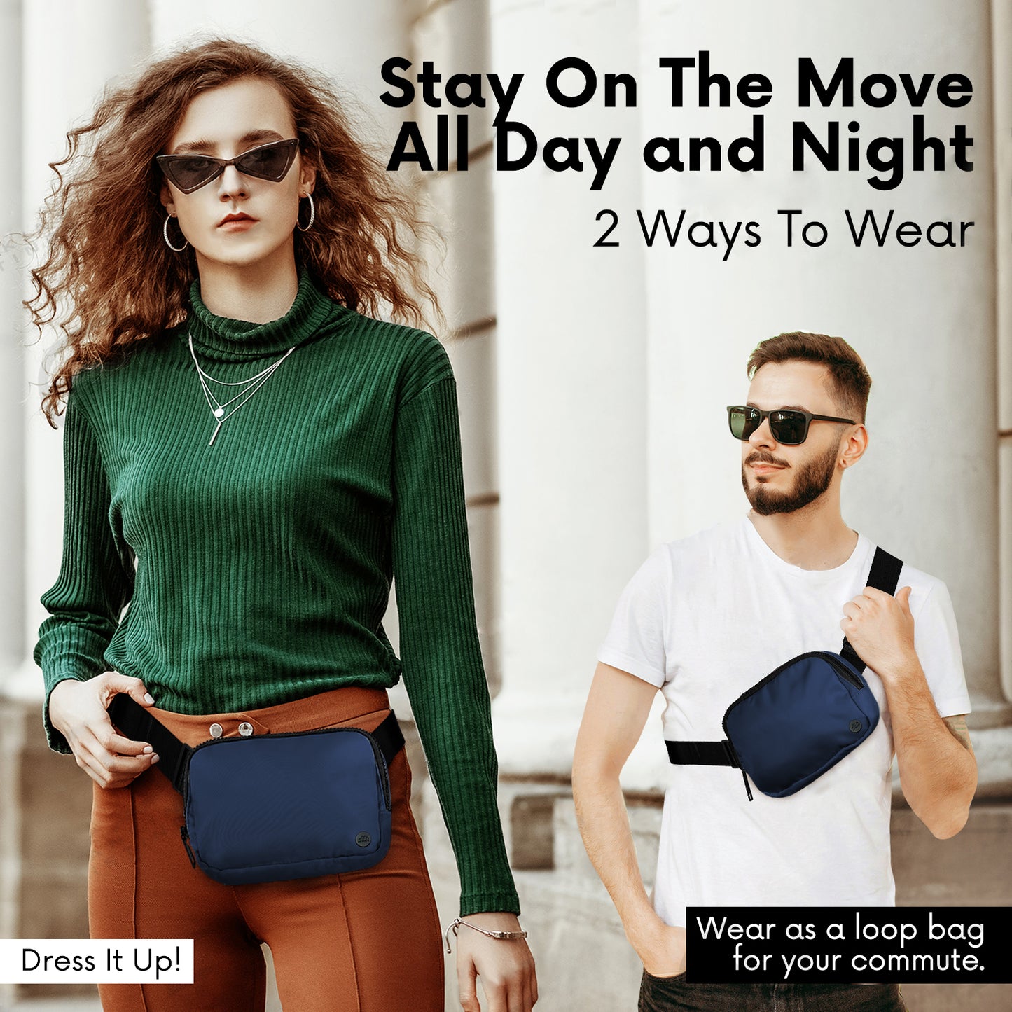 Cross Body Belt Bag (Navy)