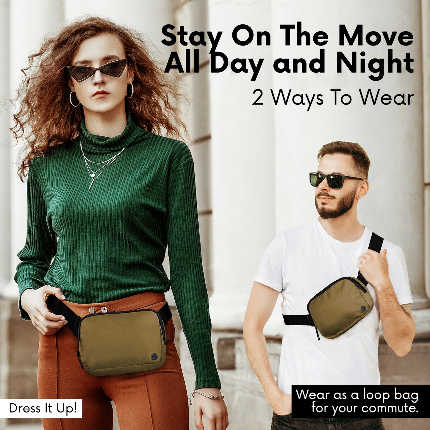 Cross Body Belt Bag (Brown - Cognac)