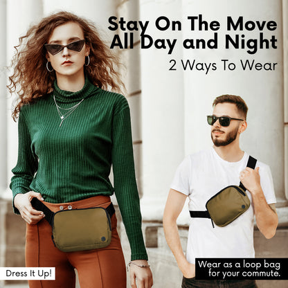 Cross Body Belt Bag (Brown - Cognac)